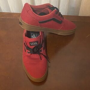 Vans Bold Red Sneakers with Black Accents
